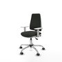PIQUERAS Y CRESPO Chaise de bureau Elche, mécanisme Asincro, noir et blanc