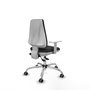PIQUERAS Y CRESPO Chaise de bureau Elche, mécanisme Asincro, noir et blanc