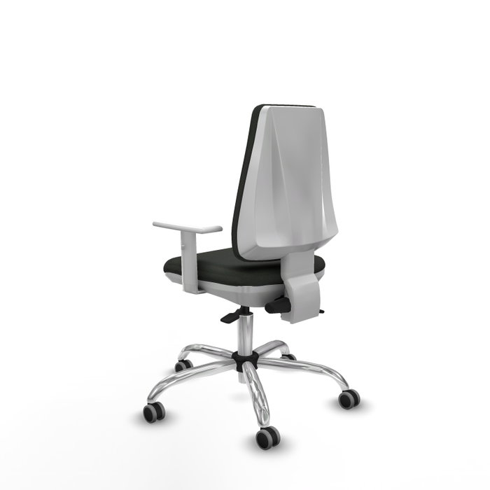 PIQUERAS Y CRESPO Chaise de bureau Elche, mécanisme Asincro, noir et blanc