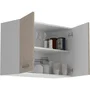 Oslo Meuble Haut 2 Portes Décoration Chene Jackson L 80 x P 36 x H 58 cm Réf 244303