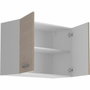 Oslo Meuble haut 2 portes Chêne Jackson L 80 x P 36 x H 58 cm