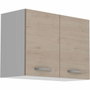 Oslo Meuble haut 2 portes Chêne Jackson L 80 x P 36 x H 58 cm