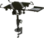 QUIKLOK Support pour Ordinateur Portable avec Plateau Souris – Pince de Montage, Acier Noir, Hauteur Réglable 260-360 mm