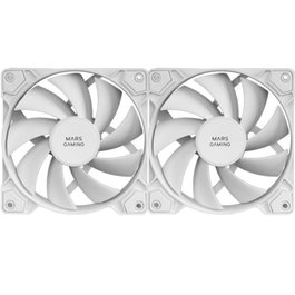 Mars Gaming Ventilateur 120 mm PWM Blanc Silencieux 12 dB – MFPWMX2W
