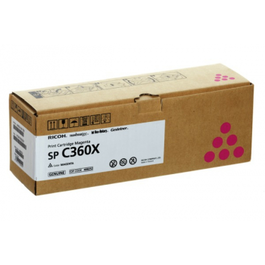 Ricoh Toner SP C360X / 408252, Cartouche d'encre Toner Magenta pour Imprimante Ricoh SP C360X