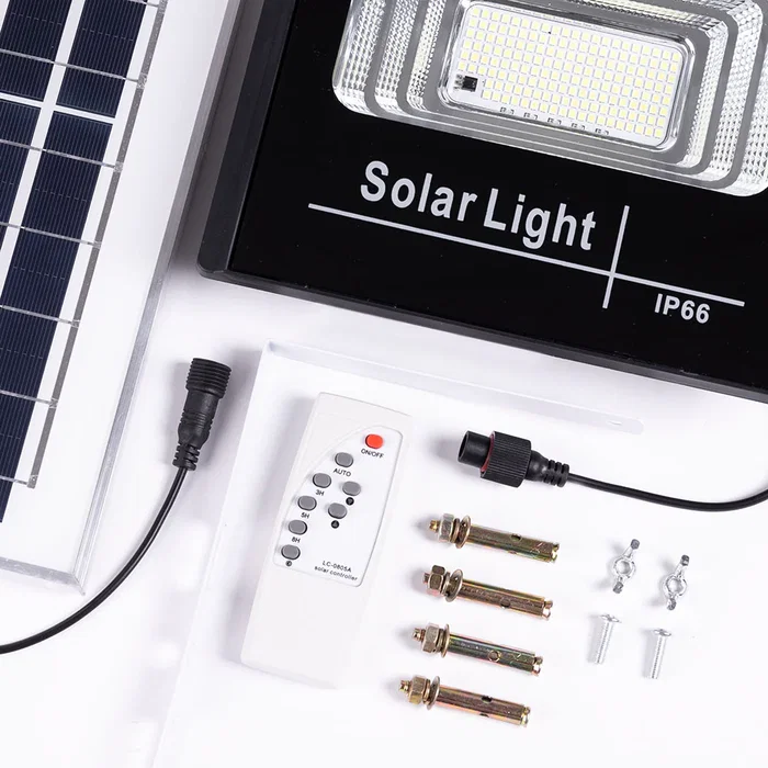 BX3 LIGHT Projecteur LED solaire 65W 6500K avec télécommande et batterie rechargeable