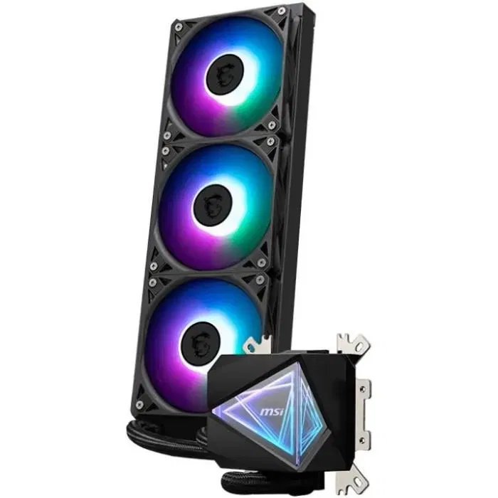 MSI MAG CORELIQUID I360 Refroidisseur de liquide tout-en-un ARGB pour PC, Ventilateurs de 120 mm, Noir - Réf: 306-7ZW8A11-C24