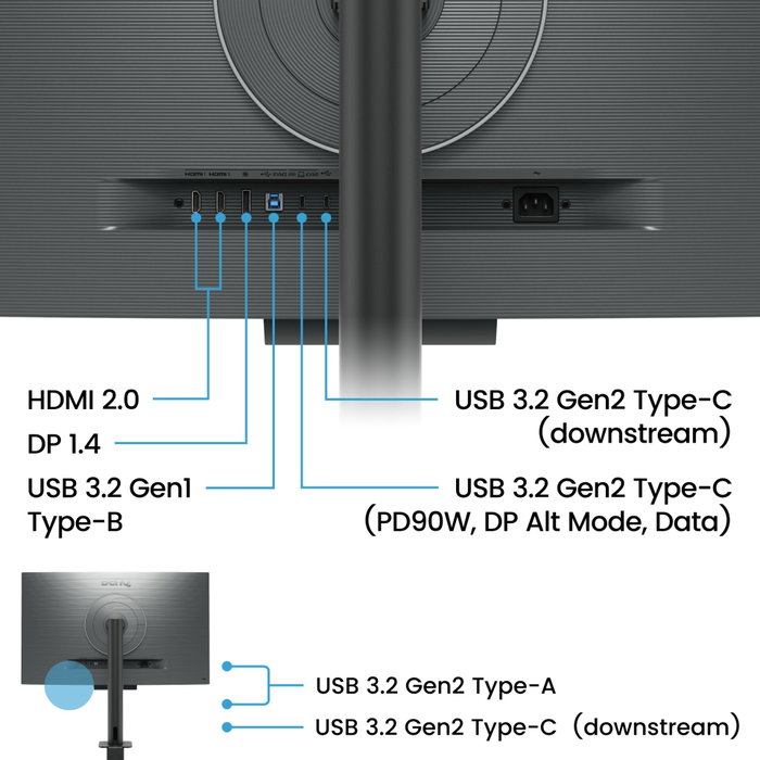 BenQ RD320UA Moniteur LED 31,5 pouces 4K UHD IPS HDR400 Thunderbolt 3 USB-C 90W KVM BenQ RD320UA Moniteur LED 31,5 pouces 4K UHD IPS HDR400 Thunderbolt 3 USB-C 90W KVM