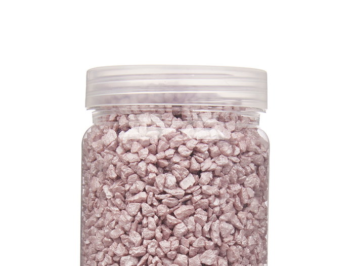 GIFTDECOR Bote Piedra 2-5 mm Métallisée Rose 700g