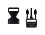 Innspiro Lot de 5 boucles doubles en plastique noir 15,8 mm