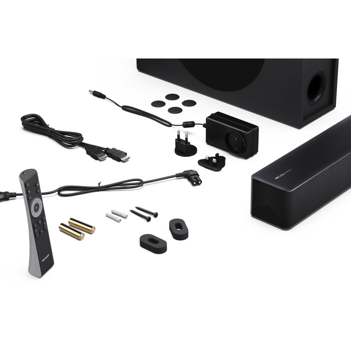 Sharp HT-SBW310 Barre de son avec caisson de basses sans fil, Black Sharp HT-SBW310 Barre de son avec caisson de basses sans fil, Black