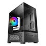 Mars Gaming MC-SE2 Boîtier MicroATX Gaming Noir Vitre Trempée Panneau Continu Ventilateur FRGB 120mm USB 3.0