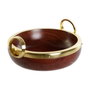 Home ESPRIT Saladier ESPRIT Marron Doré Aluminium Acacia 28 x 26 x 12 cm