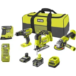 Ryobi Pack 4 outils ONE+ 18V R18CK4F-252S avec batteries 5Ah et 2Ah