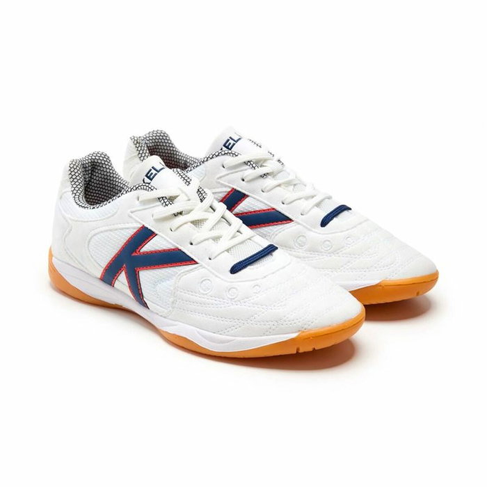 Chaussures de Futsal pour Adultes Kelme Indoor Copa Elastic Blanc