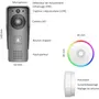 Kyf KYF Portier vidéo WiFi avec sonnette intérieure, rechargeable via panneau solaire et incluant une carte SD 16 Go