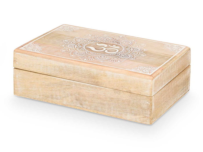 GIFTDECOR Boîte rectangulaire en bois Blanc-Naturel, lot de 6 GIFTDECOR Boîte rectangulaire en bois Blanc-Naturel, lot de 6