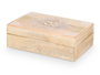 GIFTDECOR Boîte rectangulaire en bois Blanc-Naturel, lot de 6