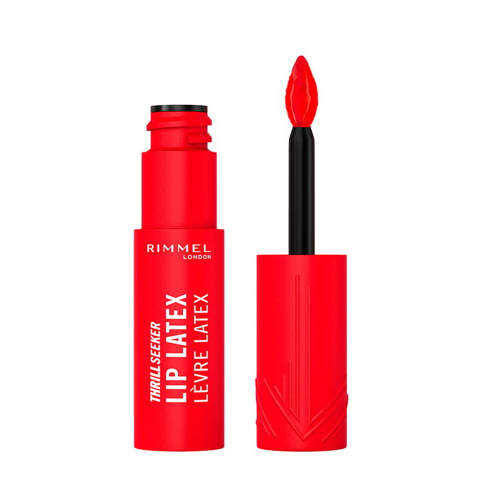 Rimmel London Thrill Seeker Lip Latex - Brillant à lèvres liquide intense #350 Gloss Épicé, longue tenue, avec acide hyaluronique, 6 ml