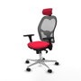 Piqueras y Crespo Chaise de Bureau avec Appui-tête Jorquera 3D086N2 Rouge
