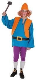 Creaciones Llopis Déguisement Adulte Nain Bleu Taille L - avec Chemise, Pantalon, Gilet, Ceinture, Chapeau et Chaussettes