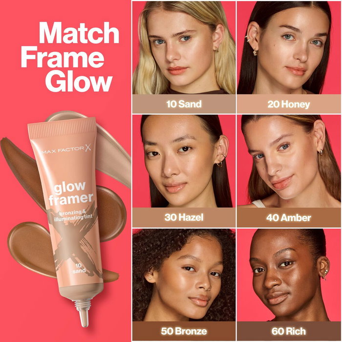 Max Factor Glow Framer Teinte Bronzante et Illuminatrice n° 10 - Sable 30 ml