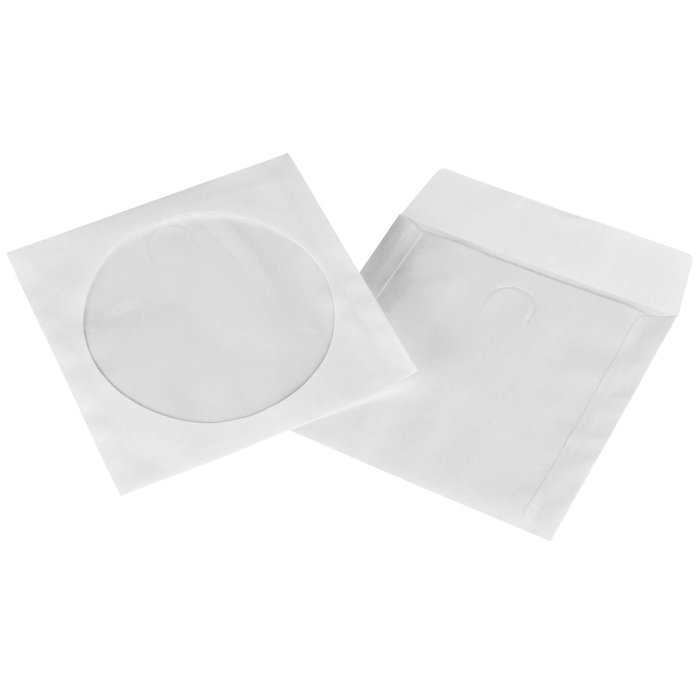 Hama Lot de 50 pochettes en papier pour CD-ROM blanc avec fenêtre transparente Hama Lot de 50 pochettes en papier pour CD-ROM blanc avec fenêtre transparente