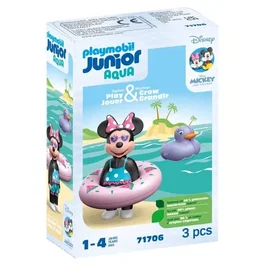 Playmobil 71706 Minnie - Jouet de bain avec bouée flottante - License Disney - Pour enfants dès 12 mois