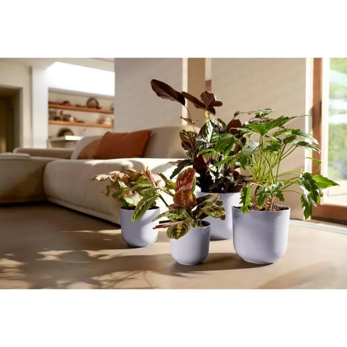ELHO Pot de fleurs Jazz Rond Violet - Diamètre 34.5 cm Hauteur 32 cm - Intérieur - 100% recyclé - Garantie 3 ans