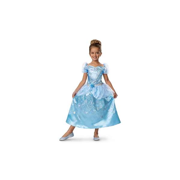 Liragram Déguisement Disney 100 Ans Cendrillon Classique Taille 7-8 Ans pour Fille - Bleu