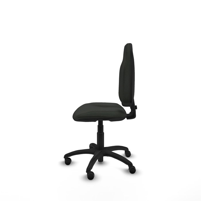 Chaise Algarra Contact permament de base Tissu Noir Structure polyamide noire Sans accoudoirs Sans appui-tête Roulettes autofreinées