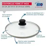 Elo Set de 3 poêles induction professionnelles ELODUR 18/10 avec couvercles en verre, Ø 24-28 et 32 cm, sans PFAS, compatibles tous feux