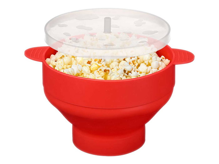 Kinvara Palomitero en silicone rouge pour micro-ondes 25,5 x 20 x 15 cm (Set de 12)
