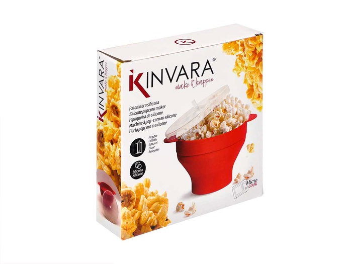 Kinvara Palomitero en silicone rouge pour micro-ondes 25,5 x 20 x 15 cm (Set de 12)