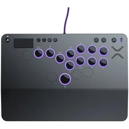 Victrix Pro KO Leverless Fight Stick - Manette de combat sans levier officielle PlayStation - Compatible PS5, PS4, Windows 10/11 - Gris