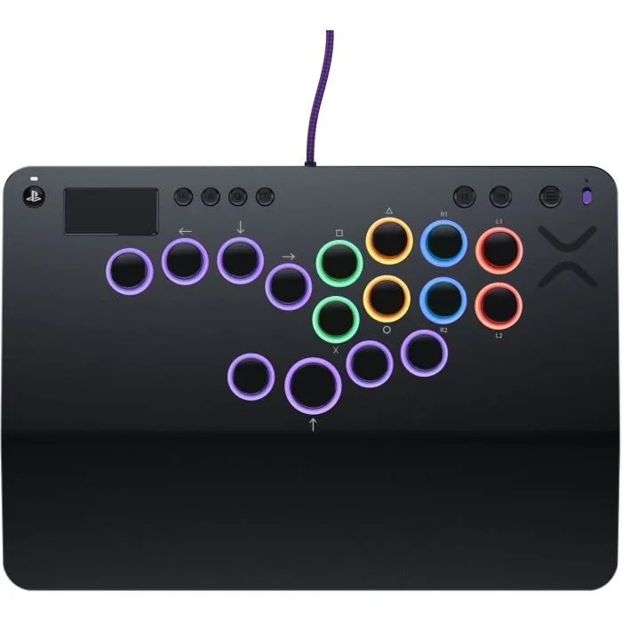 Victrix Pro KO Leverless Fight Stick - Manette de combat sans levier officielle PlayStation - Compatible PS5, PS4, Windows 10/11 - Gris