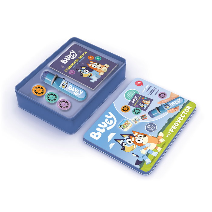 IMAGILAND Bluey Kit Projecteur PTPR03 avec 3 Disques et Livre d'Histoires - Jeu Éducatif pour Enfants +3 Ans - Langue Espagnole