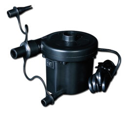 Gonfleur à piles pour piscines avec 3 valves adaptables