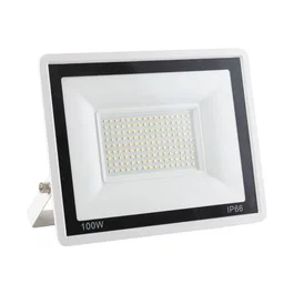 Projecteur LED extérieur 100W 8000 Lumen IP66 Blanc Réglable 6000K 60000H, pour murs, pergolas, jardins et usage industriel