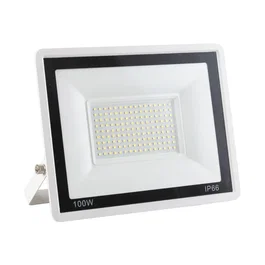 Projecteur LED extérieur 100W 8000 Lumen IP66 Blanc Réglable 6000K 60000H, pour murs, pergolas, jardins et usage industriel