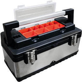 Tuman Caisse à outils inox et plastique 380x270x250mm
