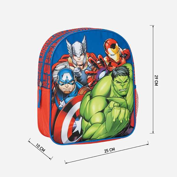 Cerdá Sac à dos scolaire enfant Avengers 25 x 20 x 30 cm - Bleu - À partir de 3 ans