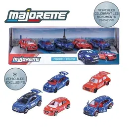 Majorette French Touch Giftpack Coffret Cadeau - 5 Véhicules Miniatures en Métal à l'Échelle 1/64 - Modèles Exclusifs - Boîte de Collection - À Partir de 3 Ans