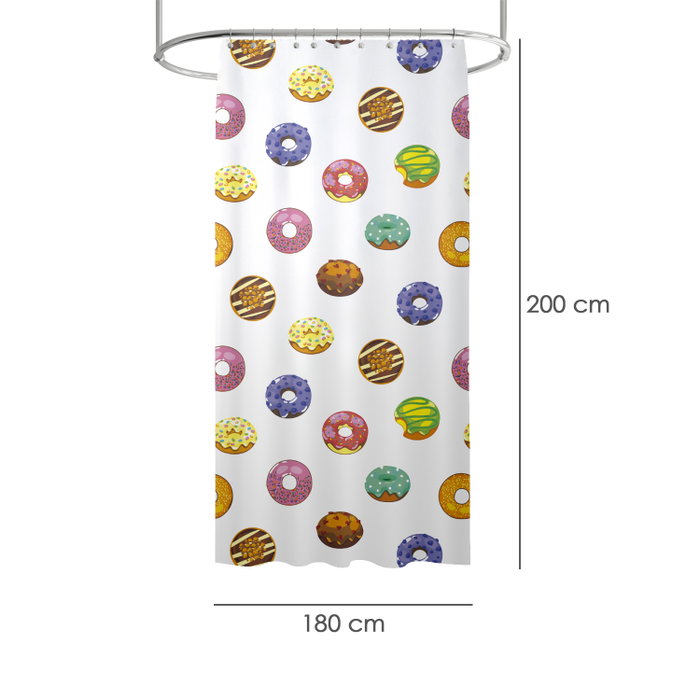 ORYX Rideau de douche Donuts 180x200cm imperméable