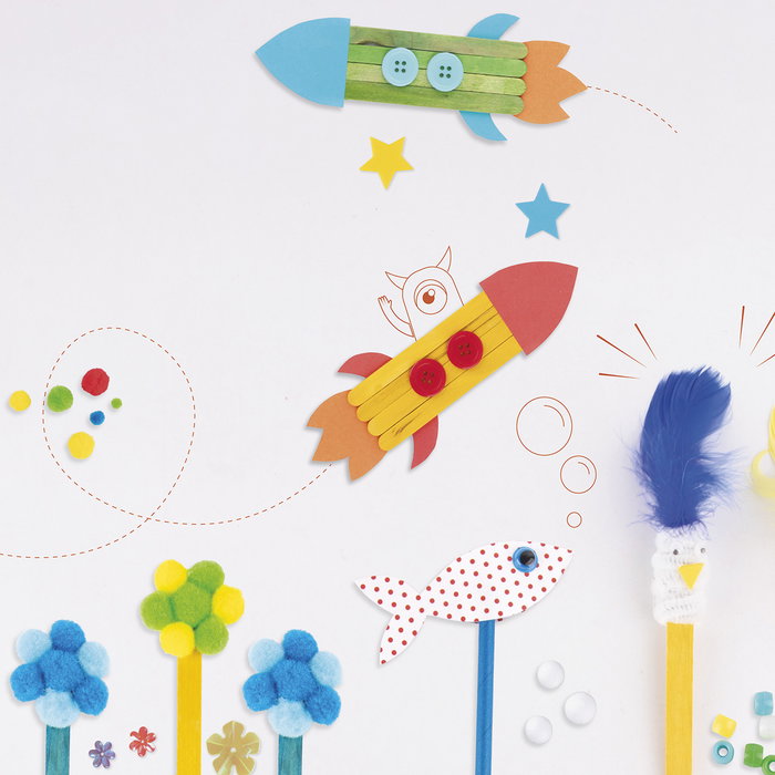 APLI KIDS - Set de Loisirs Créatifs 1300 Pièces pour Enfants - Jeu de Bricolage et Activités Manuelles - Livre d'Exemples - À partir de 4 ans