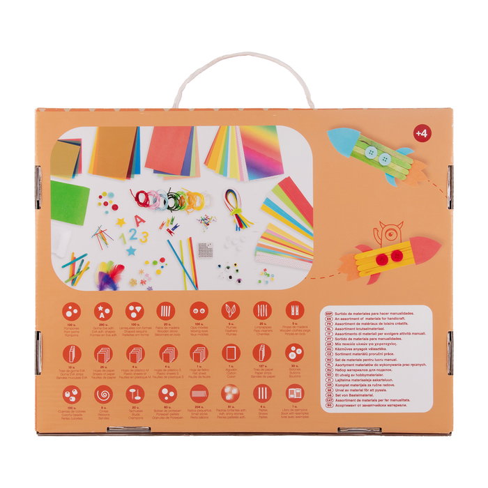 APLI KIDS - Set de Loisirs Créatifs 1300 Pièces pour Enfants - Jeu de Bricolage et Activités Manuelles - Livre d'Exemples - À partir de 4 ans