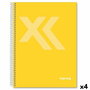 Cahier Imprex Jaune A5 80 Volets (4 Unités)