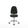 PIQUERAS Y CRESPO Chaise de bureau Algarra, tissu noir, base chromée