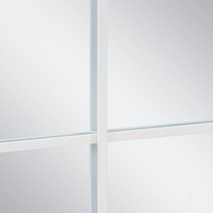 BigBuy Home Miroir mural Blanc Vertical Fenêtre 90 x 3 x 180 cm