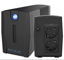 Phasak OTTIMA 660 VA UPS SAI avec protection contre les surtensions et stabilisateur de tension
